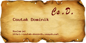 Csutak Dominik névjegykártya