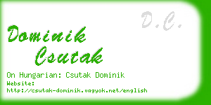 dominik csutak business card